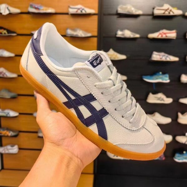 Branded Tiger Sneakers Tokuten  Cream Blue Tan