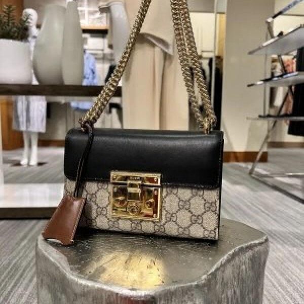 GUCCI PADLOCK SHOULDER BAG (ORANGE) 1826