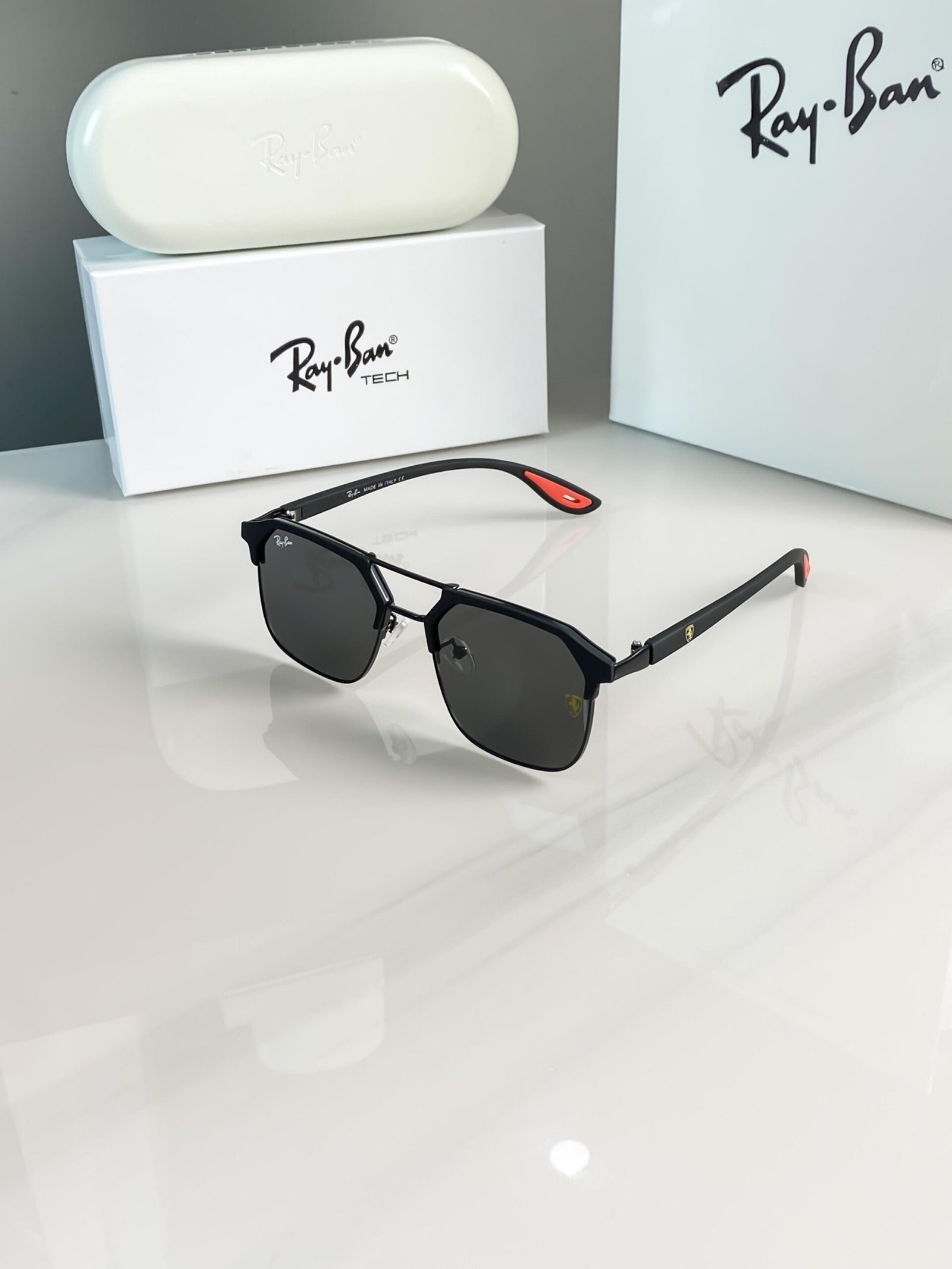 RAYBAN RB04 FULL BLACK FERRARI EDITION