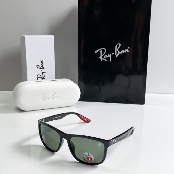 RAYBAN BLACK GREEN 3575