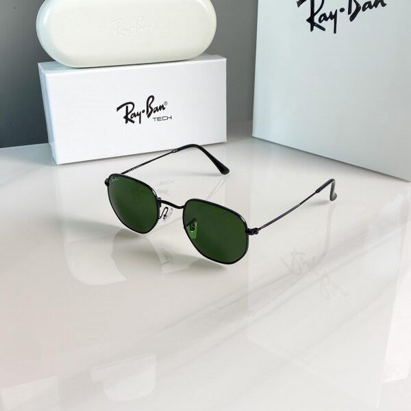 Rayban black green hexaga 3548