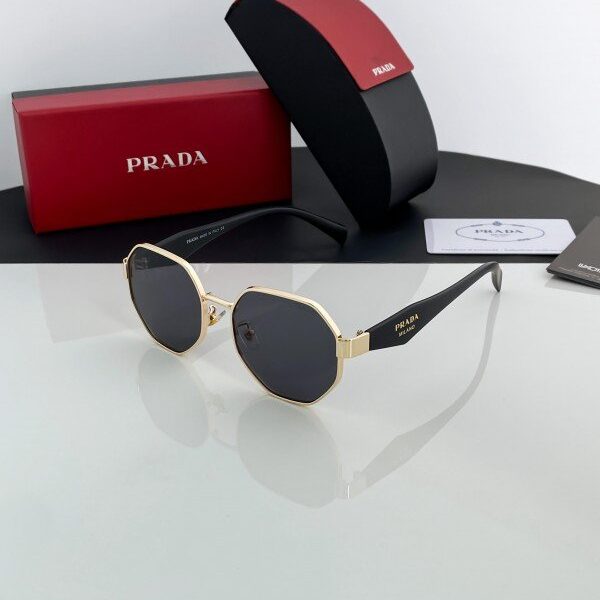 Prada Gold Black 97S Sunglasses