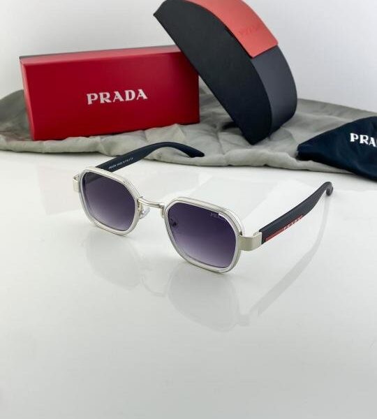 Prada Silver Black Shaded 986 Sunglasses